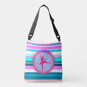 Girls Ballerina Dance Stripes Crossbody Bag