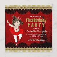 Girls Ballerina Vintage Paris First Birthday Party
