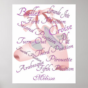 Girls Ballet Dance Personalised Poster