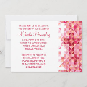 Girls Baptism Baby Dedication First Holy Communion Invitation