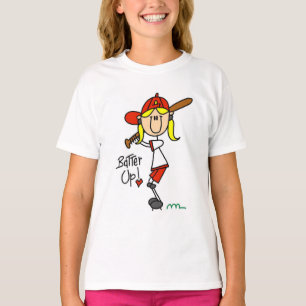 Girls Baseball Batter Up Tshirts and Gifts