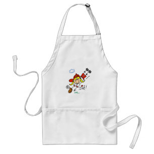 Girls Baseball Diving into Home Tshirts and Gifts Standard Apron