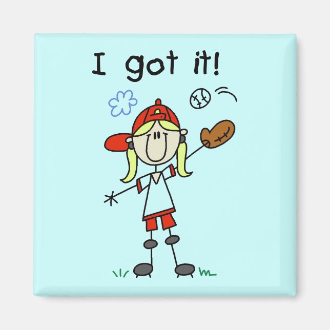 Girls Baseball I Got It Tshirts and Gifts Magnet (Front)