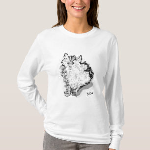Girls Basic Long Sleeve T-Shirt : Little Kitten