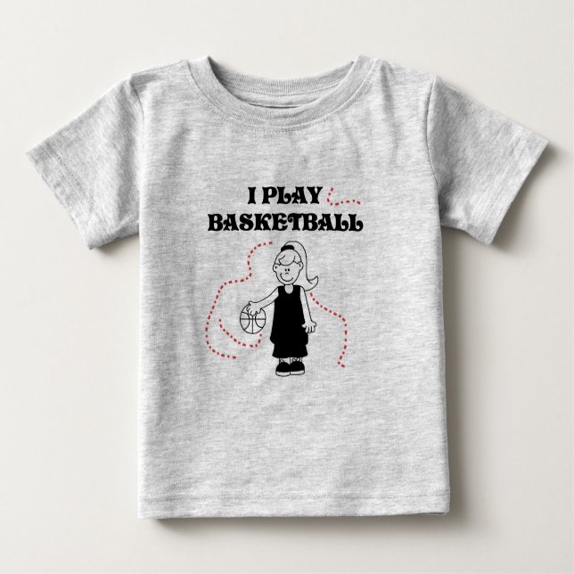 Girls Basketball Baby T-Shirt (Front)