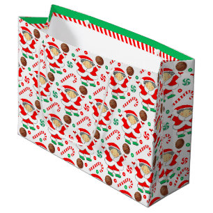 Girls Basketball Christmas Holiday Large Gift Bag