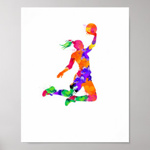Girls Basketball For Basketball Fan And Basketball Poster