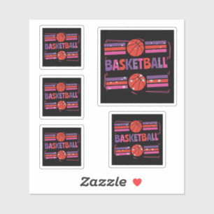 Girls Basketball Geometric Artistic Typography