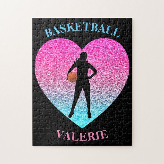 Girls Basketball Jigsaw Puzzle (Vertical)