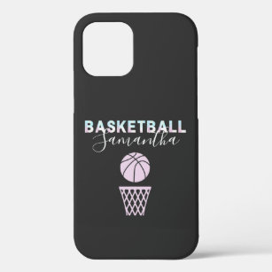 Girls Basketball Name Cute Basket Personalised iPhone 12 Case
