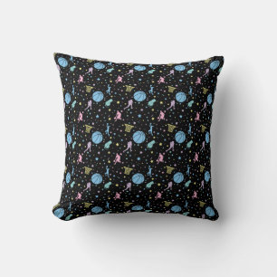 Girls Basketball Players - Stars Pattern Cushion