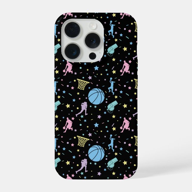 Girls Basketball Players - Stars Pattern iPhone Case (Back)