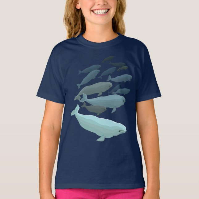 Girl's Beluga Whale Sweatshirt Baby Beluga Shirts (Front)