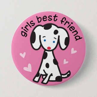 girls best friend 7.5 cm round badge