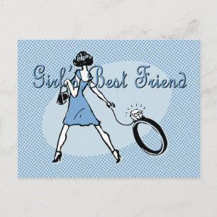 Girl's Best Friend Postcard