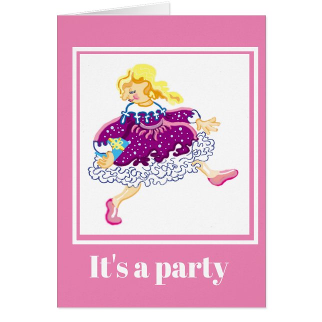 Girls birthday party invitation (Front)