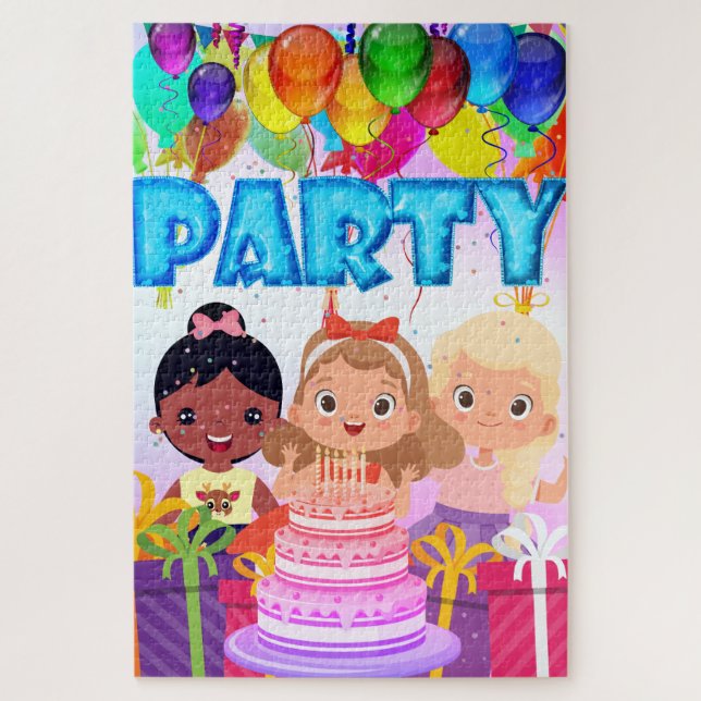 Girls' birthday Party Jigsaw Puzzle (Vertical)