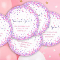 Girl's Birthday Party Thank You Stickers