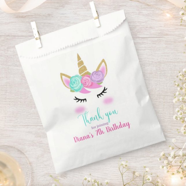 Girl's Birthday  Unicorn Theme  Favour Bag (Creator Uploaded)