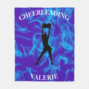 Girls Blue Cheerleading Blanket with Her Name!