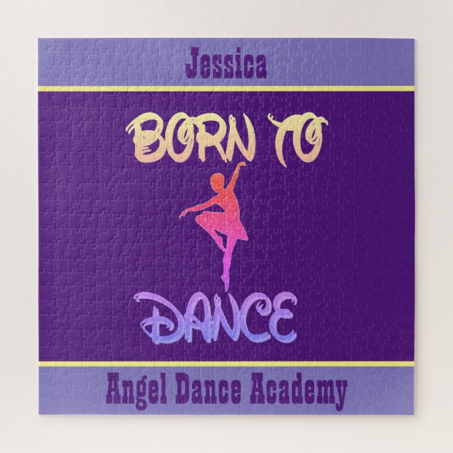 Girls Born to Dance Personalised Puzzle (Vertical)