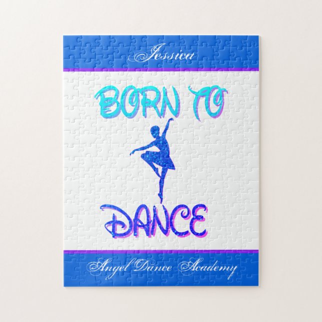 Girls Born to Dance Personalized Puzzle (Vertical)