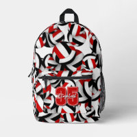 Girls boys red black volleyball team colours