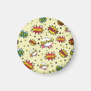 Girls Boys Vintage Patch Art Magnet