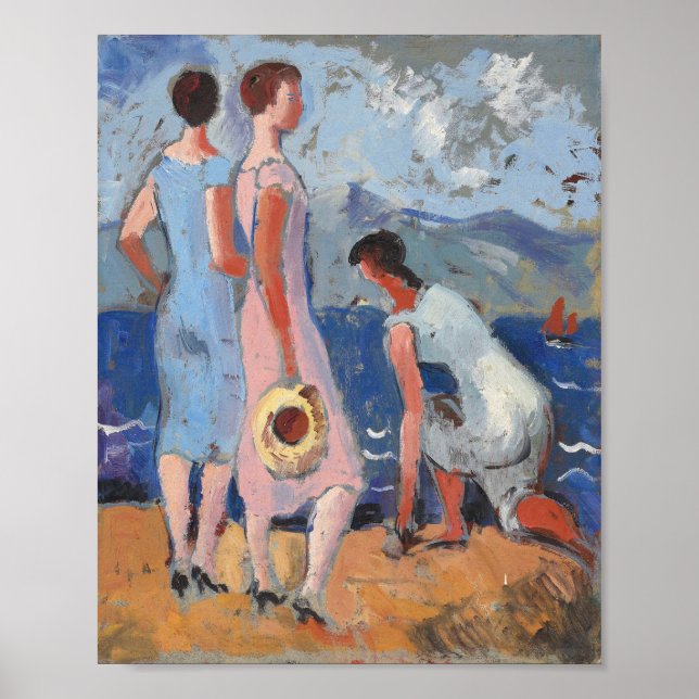 Girls by the Sea | Christopher Wood Poster (Front)