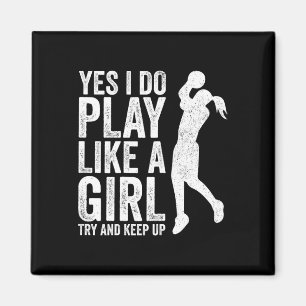 Girls Bysketbyll Player Clothes Quotes Gift Play L Magnet