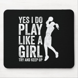 Girls Bysketbyll Player Clothes Quotes Gift Play L Mouse Pad