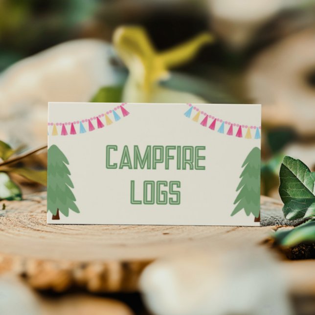 Girl's Camping Food Tent Cards (Creator Uploaded)