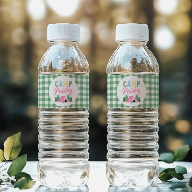 Girl's Camping Water Bottle Labels (Creator Uploaded)
