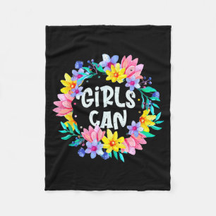 Girls Can Believe Yourself Motivational Quote Sayi Fleece Blanket