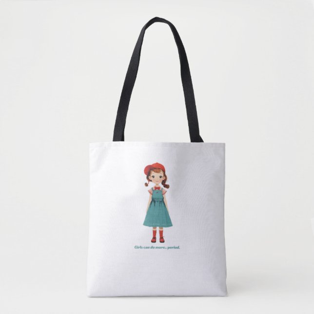 Girls can do more.. period - limited edition 781 p tote bag (Front)