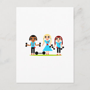 Girls can Lift Postcard