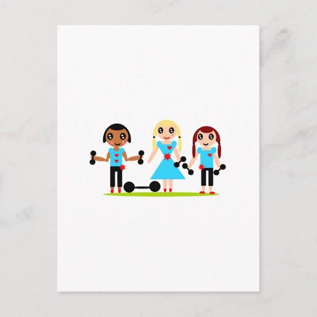 Girls can Lift Postcard (Front)