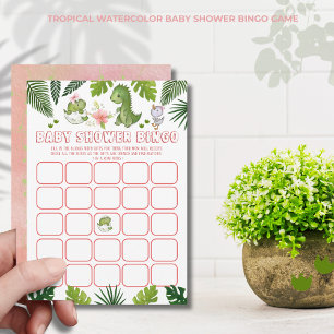 Girls Can Roar Too!' Baby Shower Bingo Card
