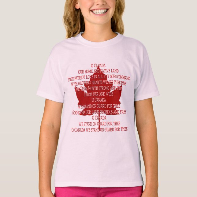 Girl's Canada Sweatshirts Canada Anthem Souvenir (Front)