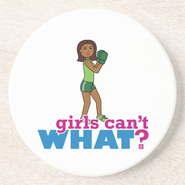 Girls Can't WHAT? ColorizeME Custom Design Coaster (Front)