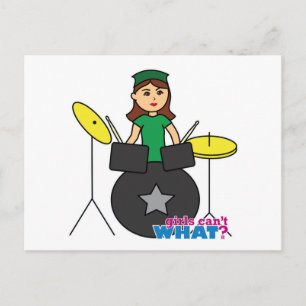 Girls Can't WHAT? ColorizeME Custom Design Postcard