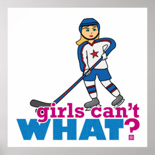 Girls Can't WHAT? ColorizeME Custom Design Poster