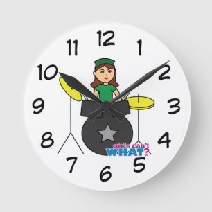 Girls Can't WHAT? ColorizeME Custom Design Round Clock