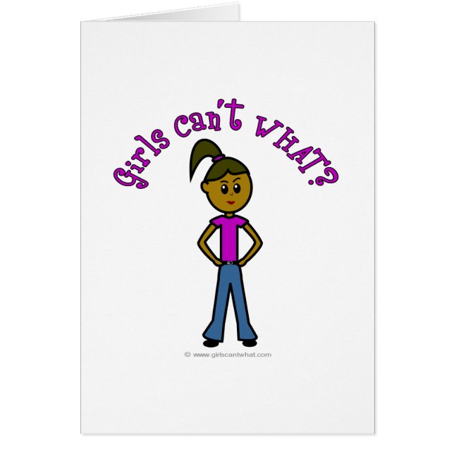 Girls Can't WHAT? Logo-Dark Girl (Front)