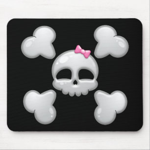 Girl's Cartoon Skull Mousepad
