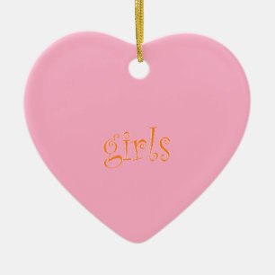 girls ceramic ornament