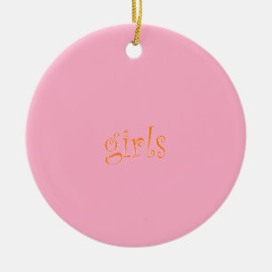 girls ceramic tree decoration