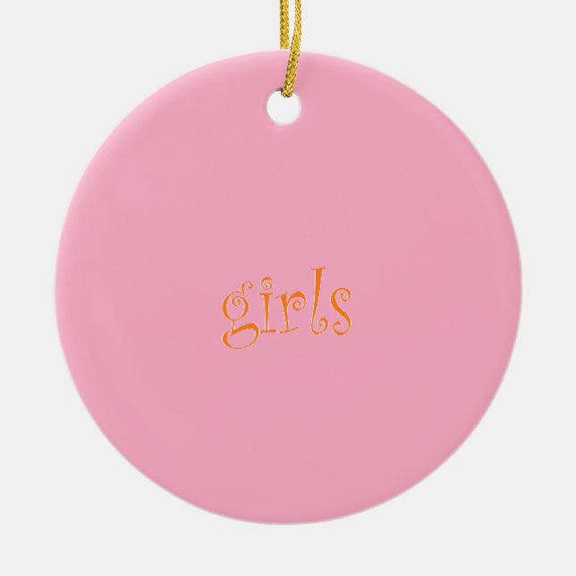 girls ceramic tree decoration (Front)