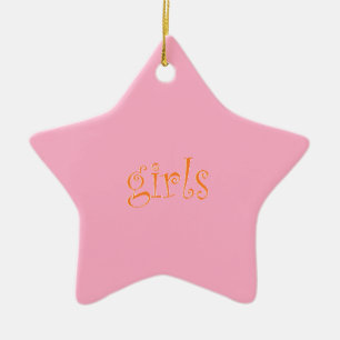 girls ceramic tree decoration