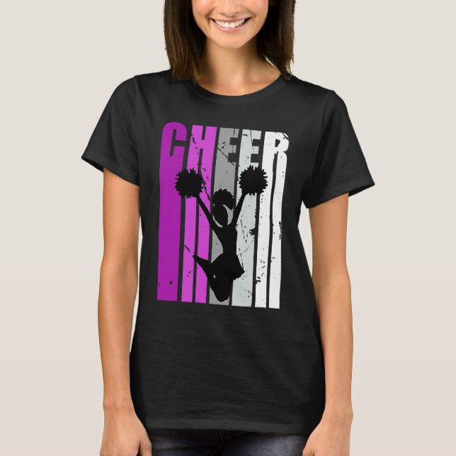 Girls Cheerleading Colors Cheerleader Fan Coach Ch T-Shirt (Front)